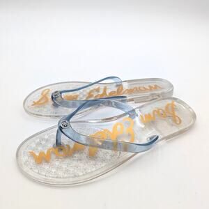 Sam Edelman Dean Flip Flop Thong Sandal Women's Clear Blue Size US6M EU36